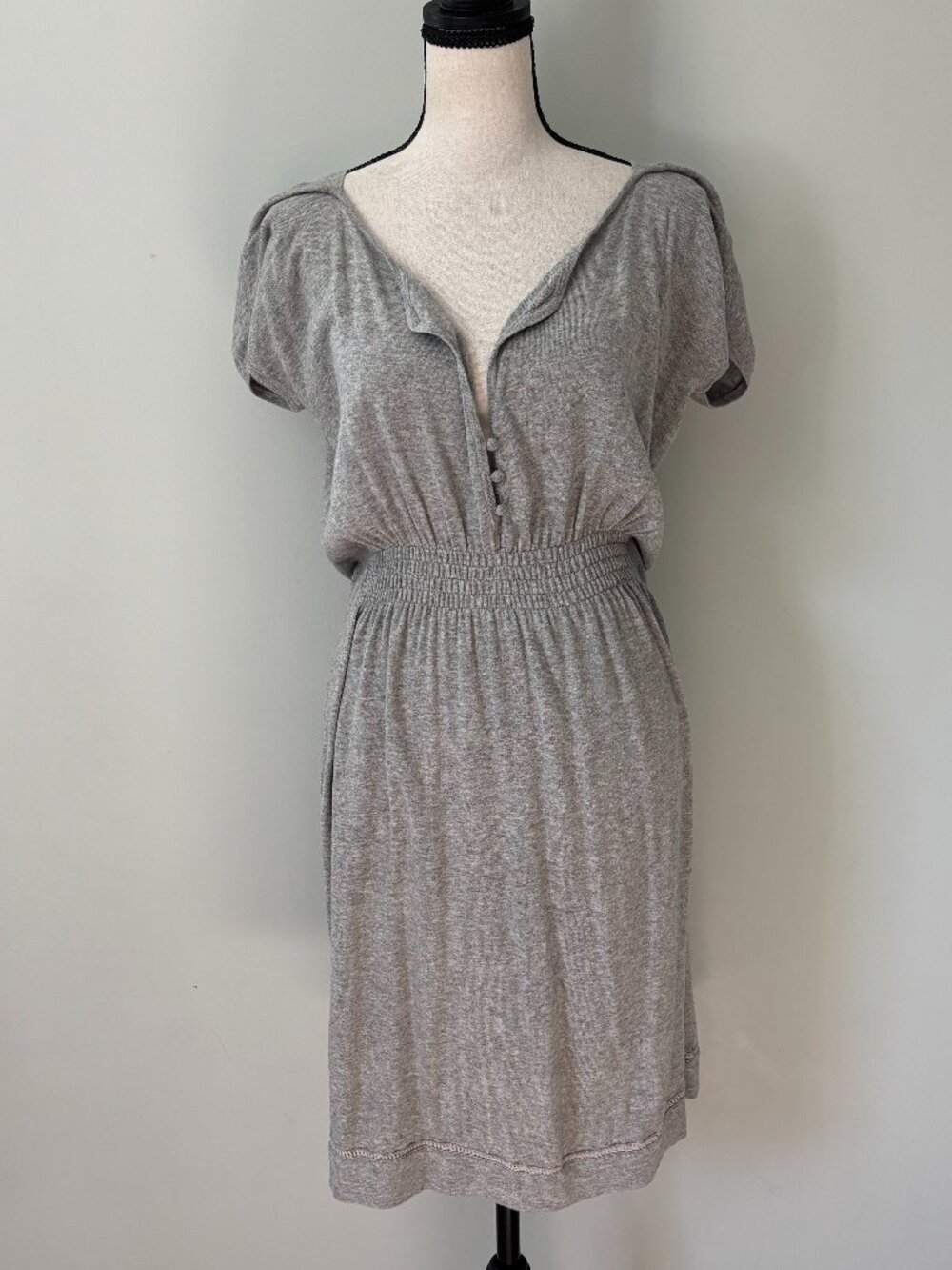 Athé Vanessa Bruno Grey Jersey Dress Size 2 Like New
